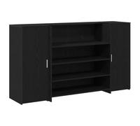 vidaXL Mostrador de recepción roble negro 180x50x103,5 cm, mostrador de recepción, mostrador de recepción de oficina, mostrador de caja