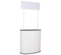 vidaXL Mostrador para ferias Negro y Blanco 90 x 48 x 200 cm