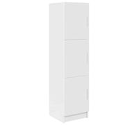 vidaXL Aparador Blanco Moderno con 3 Estantes | Diseño Compacto de Madera MDF | Cabinet Estiloso para Interior en Comedor y Sala | Fácil Montaje | Acabado Elegante Mate | Mucho Espacio para Casa