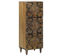 vidaXL Mueble Alto Marrón 40 x 33,5 x 110 cm Madera de Mango Maciza