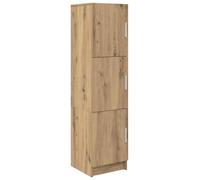 vidaXL Mueble Alto Roble Artisan 31.5 x 32 x 124 cm, Elegante Vitrina de Comedor, maderita Rectangular, Amable y Funcional, con Espacio Amplio para tu hogar.