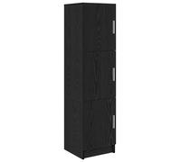 vidaXL Aparador de Roble Negro Roble Negro MDF y Chapa de Madera Mediano