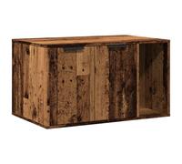 vidaXL Mueble arenero de Gatos Madera ingeniería Envejecida 80x50x45cm, Mueble de arenero para Gatos, Muebles para Caja de Arena, Armario para arenero para Gatos