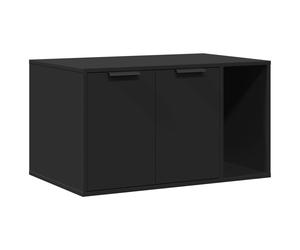 vidaXL Mueble arenero de gatos madera ingeniería negro