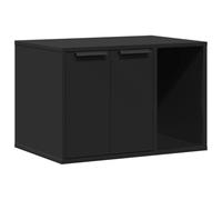 vidaXL Mueble arenero de Gatos Madera ingeniería Negro 60x40x40 cm, Mueble de arenero para Gatos, Muebles para Caja de Arena, Armario para arenero para Gatos