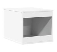 vidaXL Mueble arenero para Gatos Madera ingeniería Blanco 47x59x42 cm, Mueble de arenero para Gatos, Muebles para Caja de Arena, Armario para arenero para Gatos