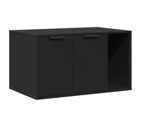 vidaXL Mueble arenero para gatos madera ingeniería negro