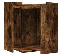 vidaXL Mueble arenero para Gatos Madera Roble Ahumado 42x42x51 cm, Mueble de arenero para Gatos, Muebles para Caja de Arena, Armario para arenero para Gatos