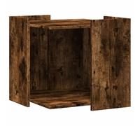 vidaXL Mueble arenero para Gatos Madera Roble Ahumado 53x53x51 cm, Mueble de arenero para Gatos, Muebles para Caja de Arena, Armario para arenero para Gatos