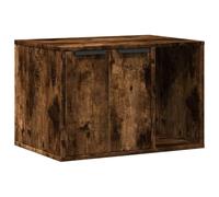 vidaXL Mueble arenero para Gatos Madera Roble Ahumado 60x40x40 cm, Mueble de arenero para Gatos, Muebles para Caja de Arena, Armario para arenero para Gatos