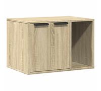 vidaXL Mueble arenero para gatos madera roble Sonoma