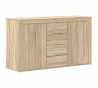 vidaXL Mueble Auxiliar Moderno de Roble Sonoma | Unidad de Almacenamiento | Mesa Buffet para Comedor y Sala | Mueble Chic Compacto de 6 Compartimentos