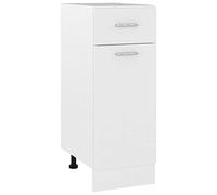 vidaXL Armario de Cocina Muebles Mobiliario Duradero Mesa de Trabajo Almacenamiento Cuencos Platos Ollas Alacena de Contrachapada Blanco 30x46x81,5 cm