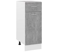 vidaXL Mueble bajo con cajón Lyon de, Gris hormigón, 30 x 46 x 81,5 cm,