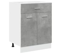 vidaXL Armario Inferior cajón contrachapada Gris hormigón 60x46x81,5cm