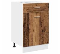 vidaXL Mueble bajo con cajón Lyon de, Madera Vieja, 50x46x81,5 cm, Madera de ingeniería