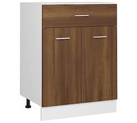 vidaXL Mueble bajo con cajón Lyon de, Roble marrón, 60 x 46 x 81,5 cm, Madera de ingeniería