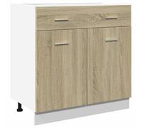 vidaXL Armario Inferior cajón contrachapado Color Roble 80x46x81,5cm, Armario de Cocina, Mueble de Cocina, Armario de almacenaje de Cocina