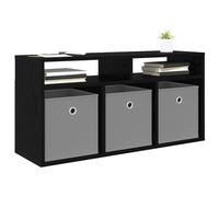 vidaXL Mueble bajo con cajón Roble Negro 87 x 27,5 x 43 cm, Sala de Estar, Estilo Moderno, Materiales duraderos, soluciones de Almacenamiento amplias, diseño Elegante y Funcional