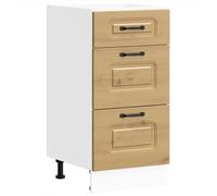 vidaXL Mueble bajo de Cocina Kalmar Roble Artesanal Madera ingeniería, Mueble bajo de Fregadero, Mueble bajo de Cocina con cajón, Mueble bajo de Fregadero