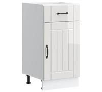 vidaXL Mueble bajo de Cocina Lucca Blanca de Alto Brillo, Mueble bajo de Fregadero, Mueble bajo de Cocina con cajón, Mueble bajo de Fregadero