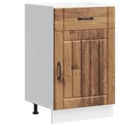 vidaXL Mueble bajo de Cocina Lucca Madera Vieja, Mueble bajo de Fregadero, Mueble bajo de Cocina con cajón, Mueble bajo de Fregadero