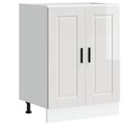 vidaXL Mueble bajo de Cocina Porto Alto Brillo Blanco, Mueble bajo de Fregadero, Mueble bajo de Cocina con Puerta, Mueble bajo de Fregadero