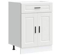vidaXL Mueble bajo de Cocina Porto Madera contrachapada Blanca, Mueble bajo de Fregadero, Mueble bajo de Cocina con cajón, Mueble bajo de Fregadero