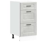 vidaXL Mueble bajo de Cocina Porto Gris Cemento Madera reconstituida, Mueble bajo de Fregadero, Mueble bajo de Cocina con cajón, Mueble bajo de Fregadero