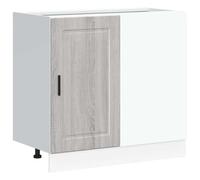 vidaXL Mueble bajo de Cocina Porto Gris Sonoma Madera reconstituida, gabinete de Base de Fregadero, Unidad Base de Fregadero de Cocina, Unidad Base de Cocina para Fregadero