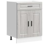 vidaXL Mueble bajo de Cocina Porto Gris Sonoma Madera reconstituida, Mueble bajo de Fregadero, Mueble bajo de Cocina con cajón, Mueble bajo de Fregadero