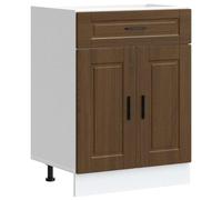 vidaXL Mueble bajo de Cocina Porto Roble marrón Madera reconstituida, Mueble bajo de Fregadero, Mueble bajo de Cocina con cajón, Mueble bajo de Fregadero
