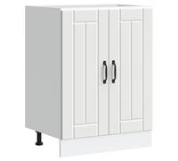 vidaXL Mueble bajo fregadero Lucca Madera contrachapada blanca