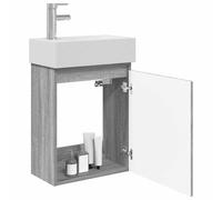 vidaXL Mueble bajo lavabo con grifo gris Sonoma,