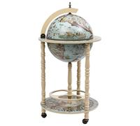 vidaXL Mueble Bar de Bola del Mundo Madera de eucalipto Azul