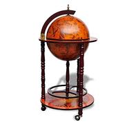 vidaXL Mueble Bar para Bebidas con Forma de Bola del Mundo Minibar Armario de Globo Terráqueo Clásico Vino Decoración de Madera de Eucalipto