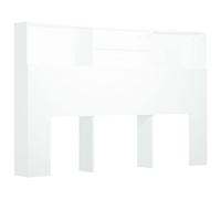 vidaXL Mueble Cabecero Armario Cabezal Almacenaje Dormitorio Habitación Mobiliario Muebles Decoración Adorno Blanco 160x19x103,5 cm