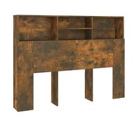 Vidaxl mueble cabecero color roble ahumado 140x19x103,5 cm