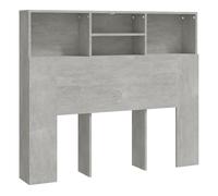 Vidaxl mueble cabecero gris hormigón 120x19x103,5 cm