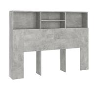 Vidaxl mueble cabecero gris hormigón 140x19x103,5 cm