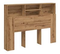 vidaXL Mueble cabecero Roble Artisan 140x19x103,5 cm, cabecero, Armario de Cama, cabecero con estantería, cabecero de Cama con almacenaje