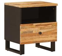 vidaXL Mueble Cama Marrón 40 x 33 x 46 cm Madera de Mango Maciza, Sala de Estar, configuración Rectangular, Colores Brillantes, mobiliario Acogedor, Ideas de decoración Moderna para Espacios Elegante