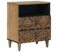 vidaXL Mueble Cama Marrón 50 x 33 x 60 cm Madera de Mango Maciza, Sala de Estar, Rectangular, Ideas para un Espacio, distribuciones, selección de Muebles, y Consejos de decoración para tu hogar