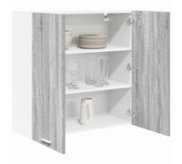 vidaXL Mueble Colgante con Almacenamiento Gris Sonoma 80 x 31 x 80 cm, Armario de Cocina Moderno, diseño Rectangular, Gran Espacio, Materiales Resistentes, Estilo contemporáneo, soluciones de hogar