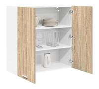 vidaXL Mueble Colgante con Estante Riga Roble Sonoma 80 x 31 x 80 cm, Amplio Almacenamiento, Armario de Cocina Resistente, organizadores Modernos para optimizar el Espacio