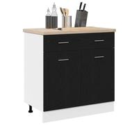 vidaXL Mueble Colgante con cajón Roble Negro 80 x 31 x 81,5 cm, Amplio Espacio, Muebles de Cocina Modernos, Utilidad Duradera, diseño Rectangular, soluciones Inteligentes para organización