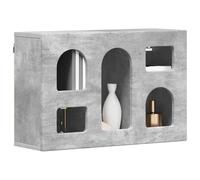 vidaXL Mueble Colgante con Estante Gris Concreto 60 x 20 x 40 cm, Baño, bañera Rectangular con diseño Moderno, Duradera y compacta para Aprovechar el Espacio