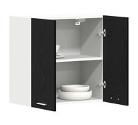 vidaXL Gabinete de Cocina de Pared Elegante de Roble Negro con Puertas y Bisagras Madera Diseño Moderno Interior 60 cm Solución de Almacenamiento Contemporáneo Organizador Amplio Acabado Suave