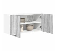 vidaXL Mueble Colgante con Estante Riga Gris Sonoma 80 x 31 x 40 cm, Amplio Almacenamiento, Armario de Cocina Resistente, organizadores Modernos para optimizar el Espacio