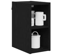 vidaXL Mueble Colgante con Estante Riga Roble Negro 20 x 29,5 x 40 cm, Amplio Almacenamiento, Armario de Cocina Resistente, organizadores Modernos para optimizar el Espacio